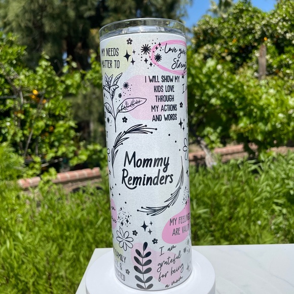 Mommy Reminders 20oz shimmer tumbler - Picture 1 of 6